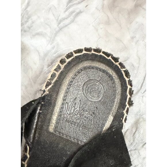 Vidarreta black suede slingback heel Espadrille Sandals 41 - Picture 7 of 7